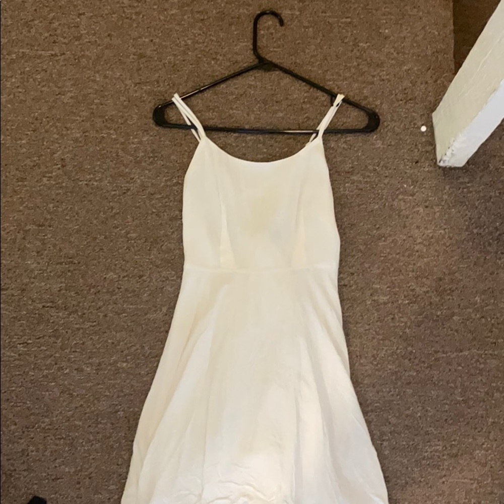white small dress back detail cut out forever 21
